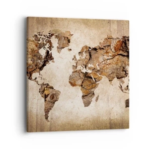 Lærredstryk - Billede på lærred - Opdagelse af verden - 40x40 cm