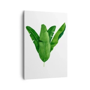 Lærredstryk - Billede på lærred - Grøn symmetri - 50x70 cm