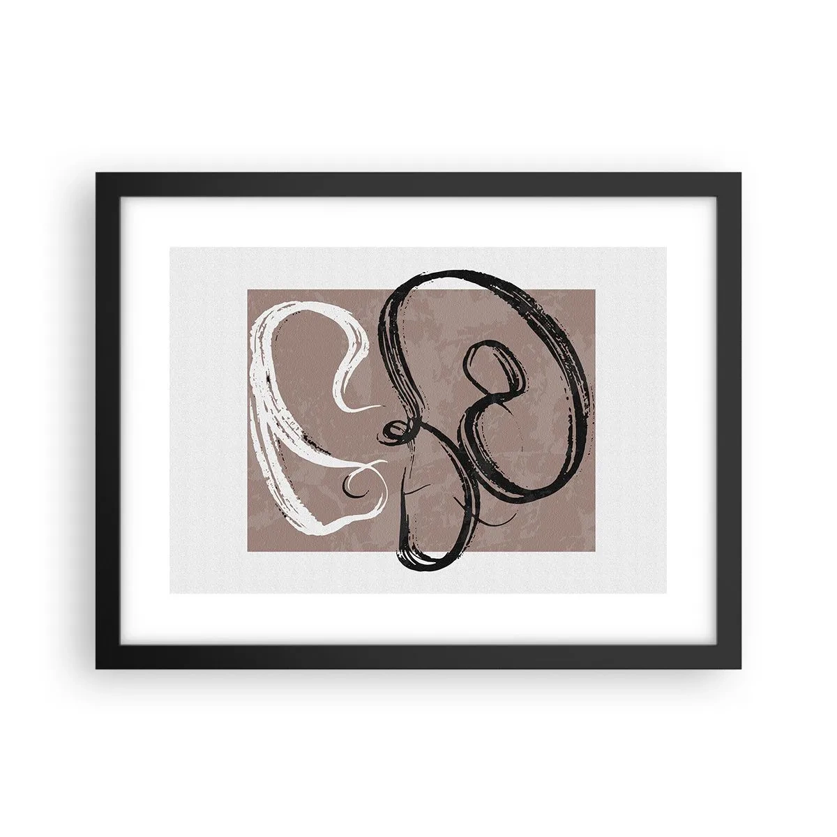 Plakat i sort ramme - Komposition - en søgen efter fuldstændighed - 40x30 cm