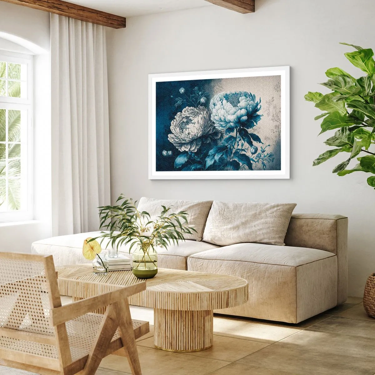 Plakat i hvid ramme - Et godt matchet par - 40x30 cm