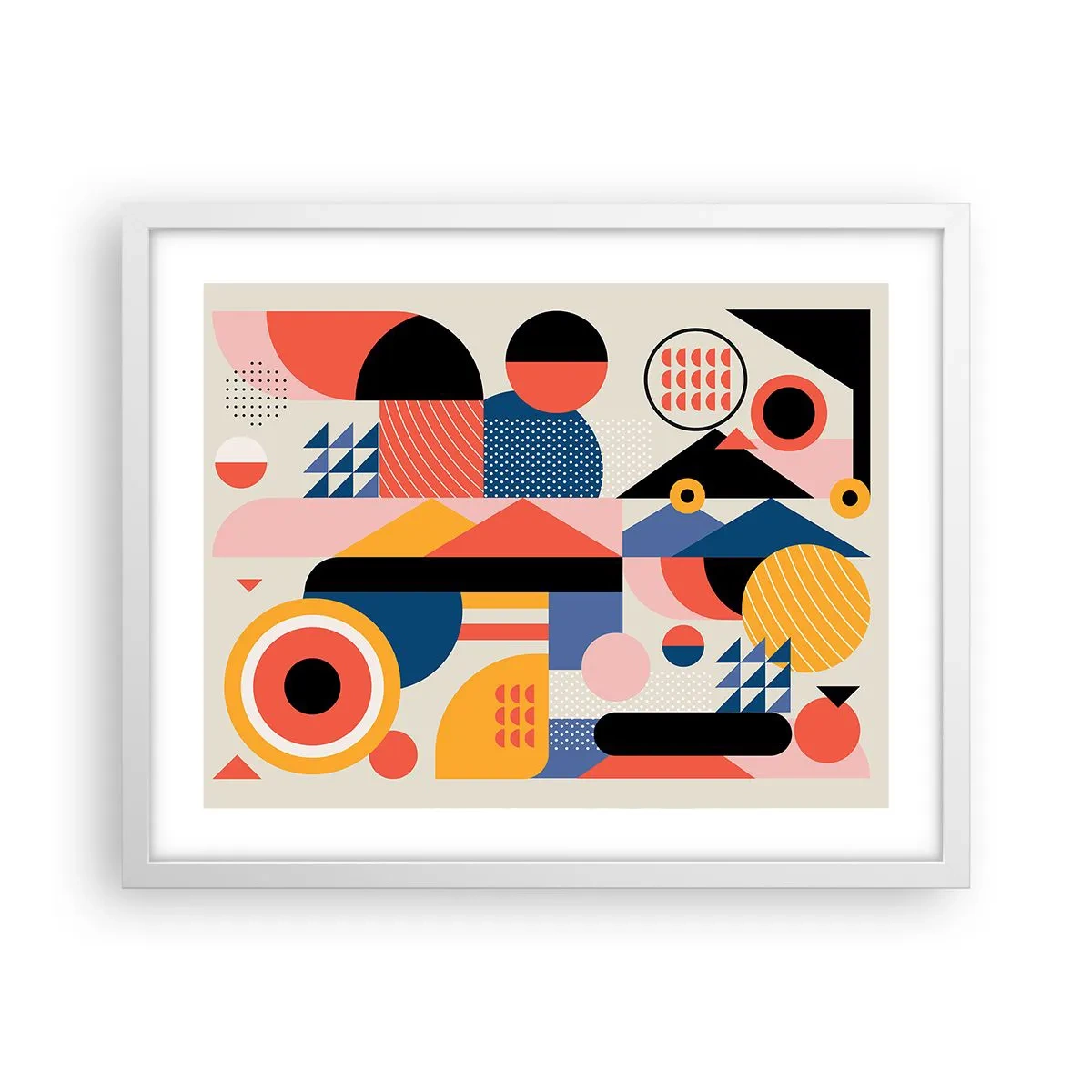 Plakat i hvid ramme - Komposition: Leg - 50x40 cm