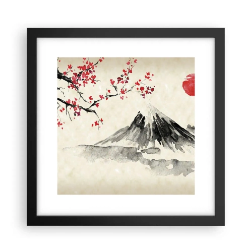 Plakat i sort ramme - Bliv forelsket i Japan - 30x30 cm