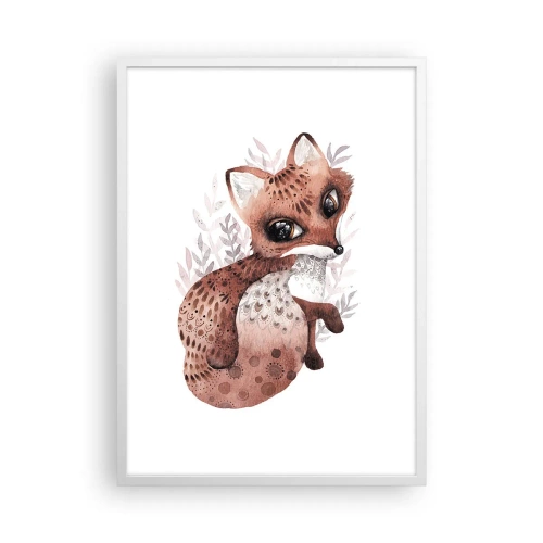 Plakat i hvid ramme - Kun kærlighed - 50x70 cm