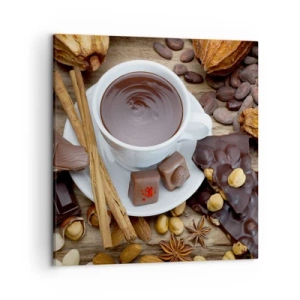 Lærredstryk - Billede på lærred - Fra en eventyrlig chokoladefabrik - 50x50 cm