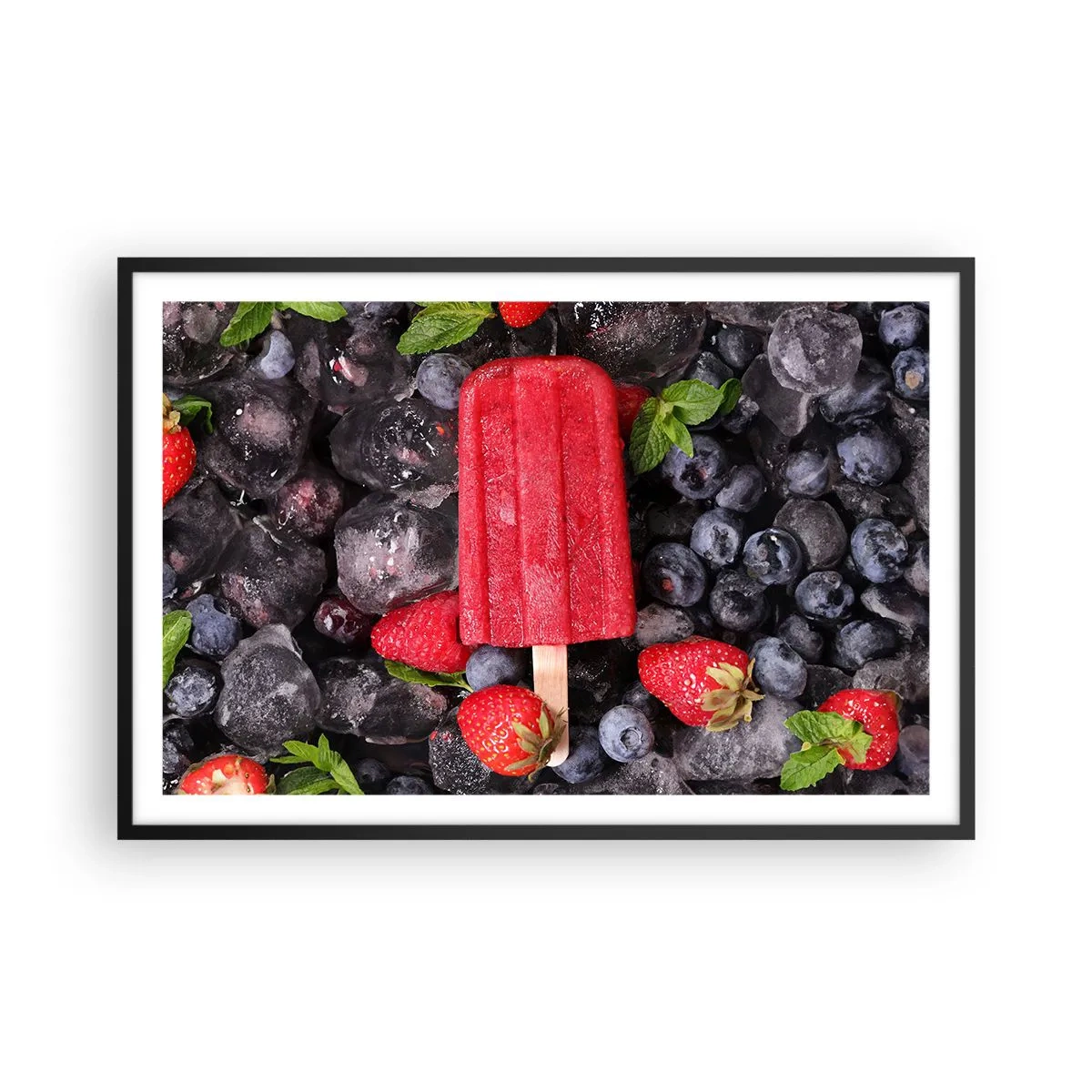 Plakat i sort ramme - En smag af varm sommer - 91x61 cm