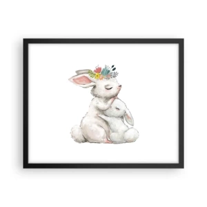 Plakat i sort ramme - Der er intet sted som hos mor - 50x40 cm