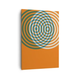 Lærredstryk - Billede på lærred - Abstrakt cirkulær variation - 70x100 cm