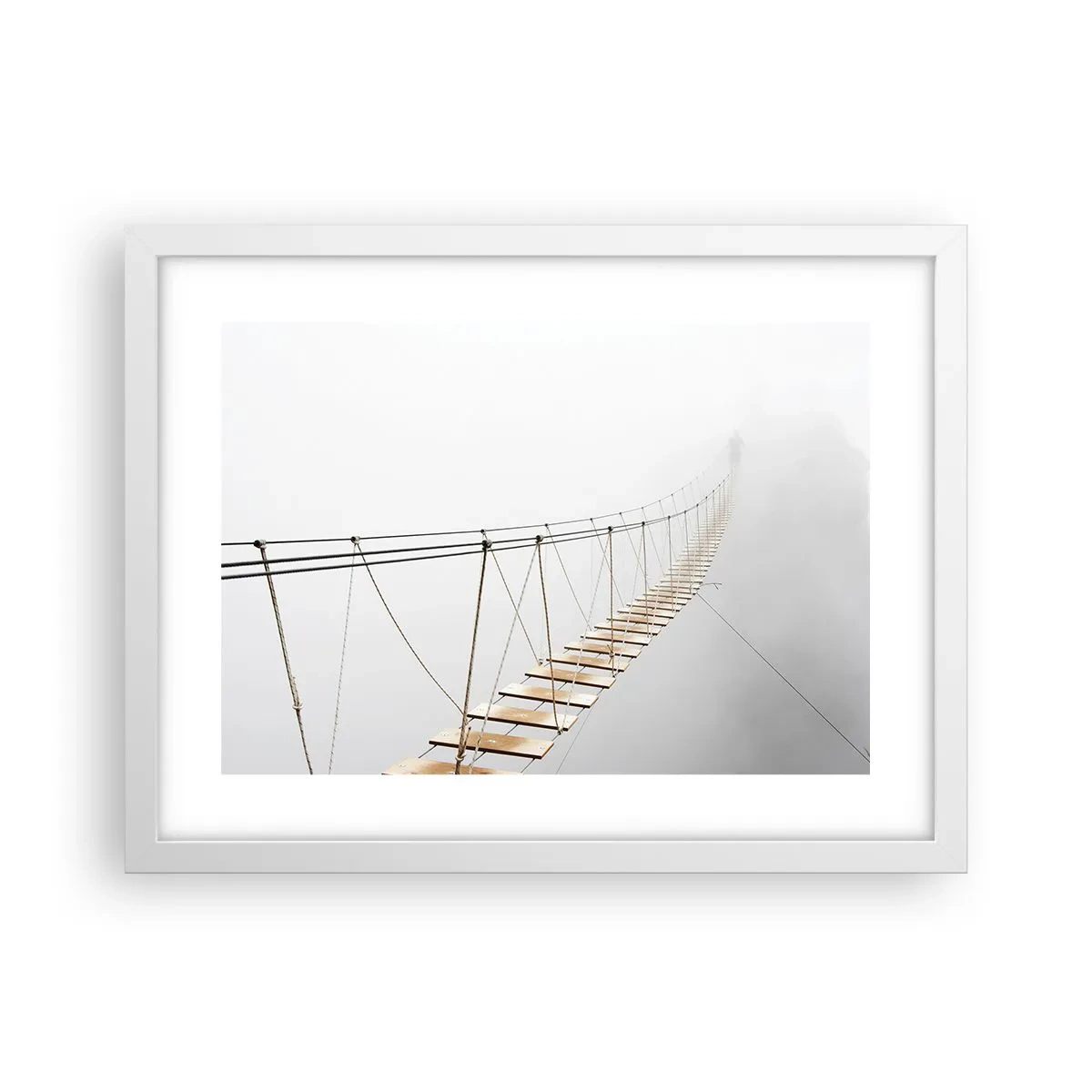 Plakat i hvid ramme - Hvor vil det føre dig hen? - 40x30 cm