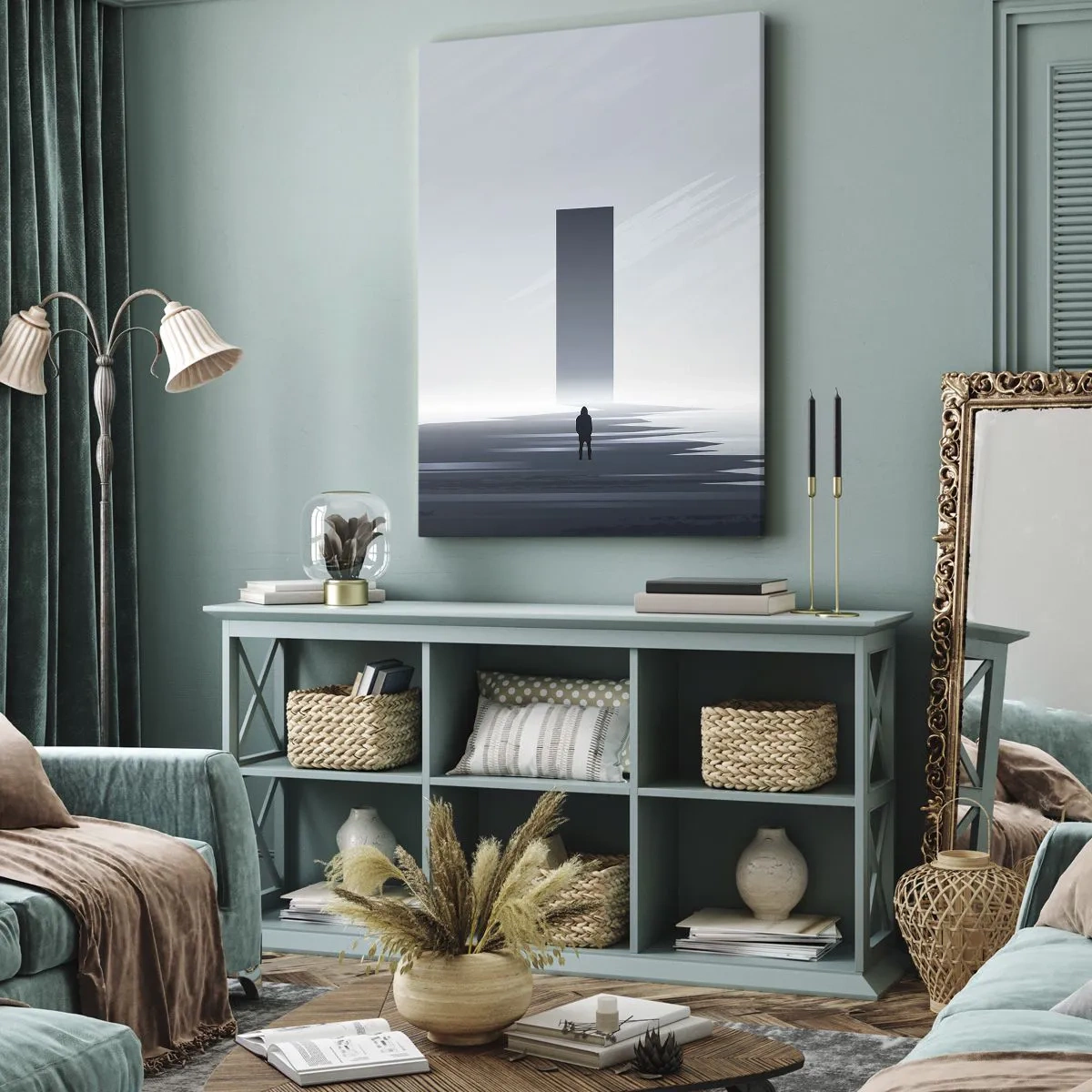 Lærredstryk - Billede på lærred - Mulighed eller trussel? - 70x100 cm