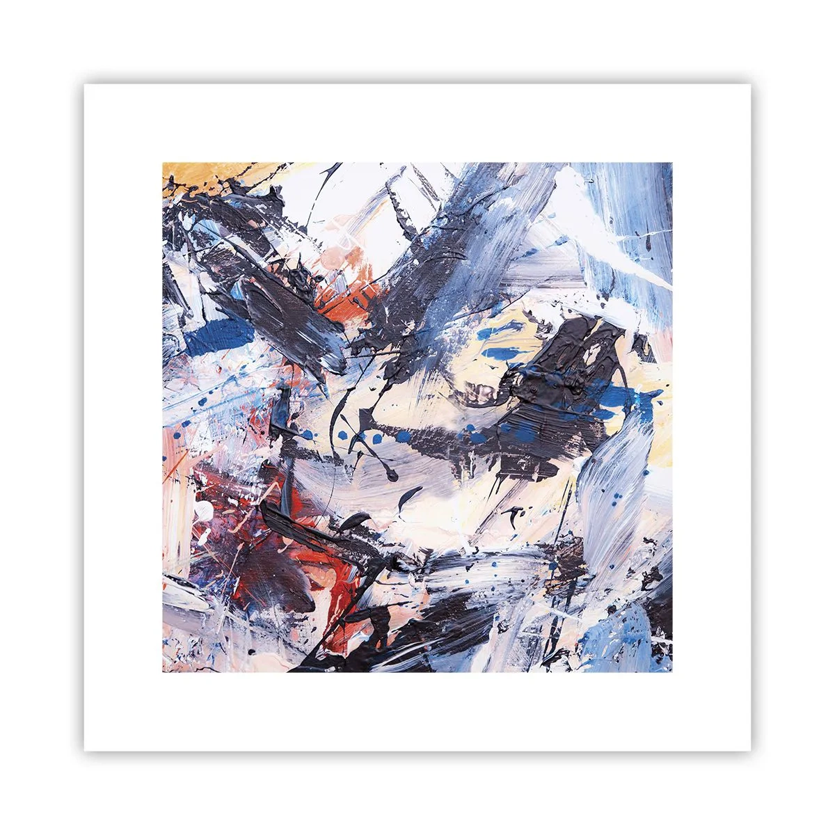 Plakat - Abstraktionens vanvittige dans - 30x30 cm
