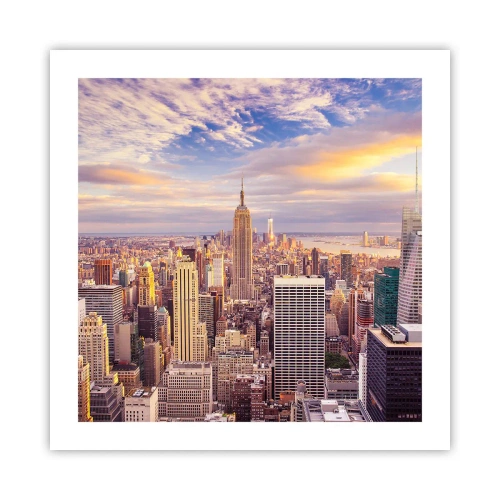 Plakat - Ræk ud efter skyerne selv - 50x50 cm
