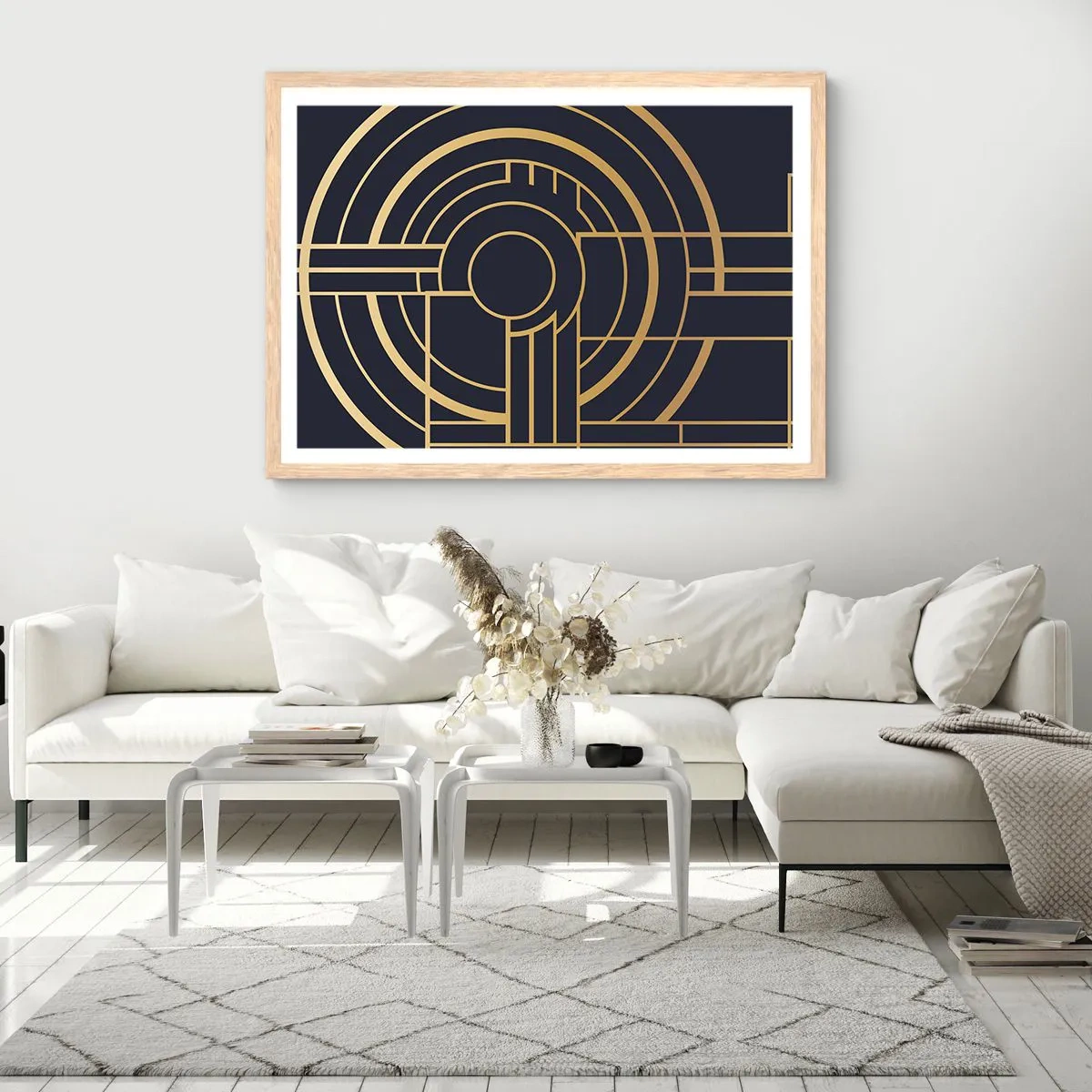 Plakat i ramme af lyst egetræ - At vende tingene på hovedet - 40x30 cm