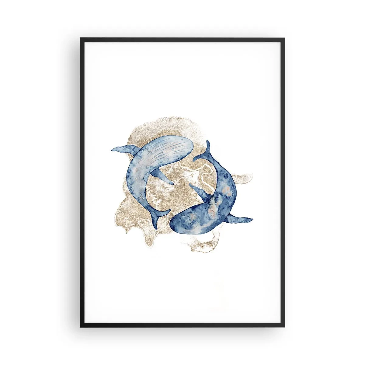 Plakat i sort ramme - Venskab eller kærlighed? - 70x100 cm