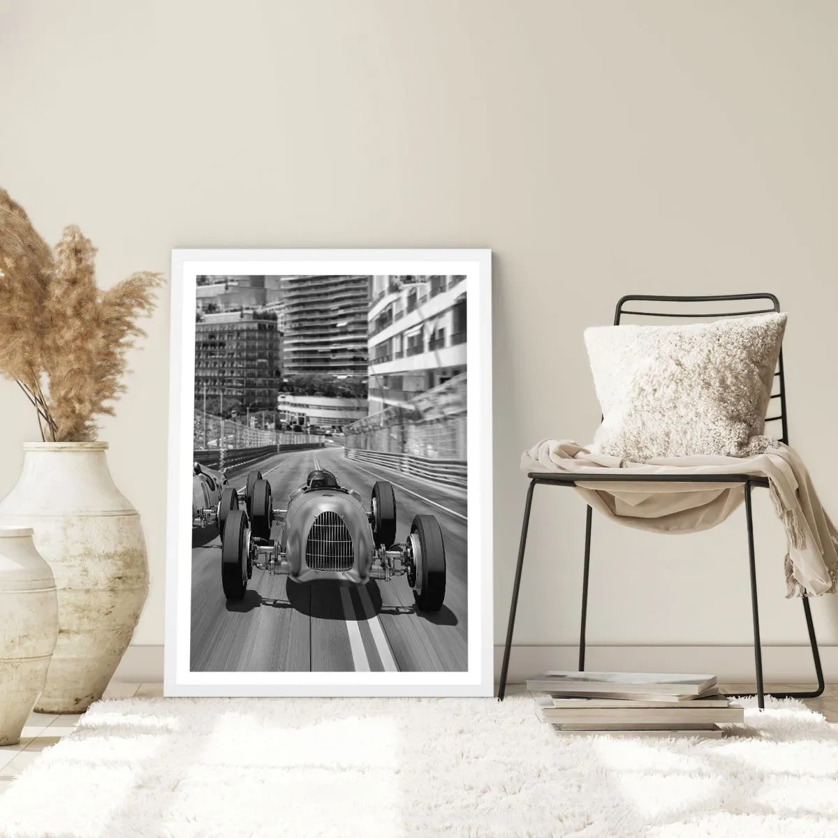 Plakat i hvid ramme - Der var engang i Monte Carlo - 50x70 cm