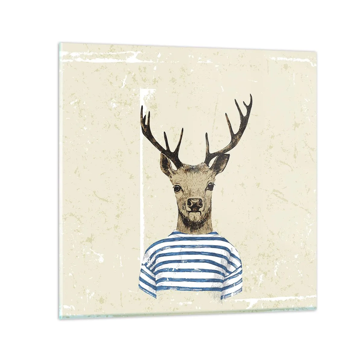 Billede på glas - Fordi jeg kan lide stribede skjorter! - 70x70 cm