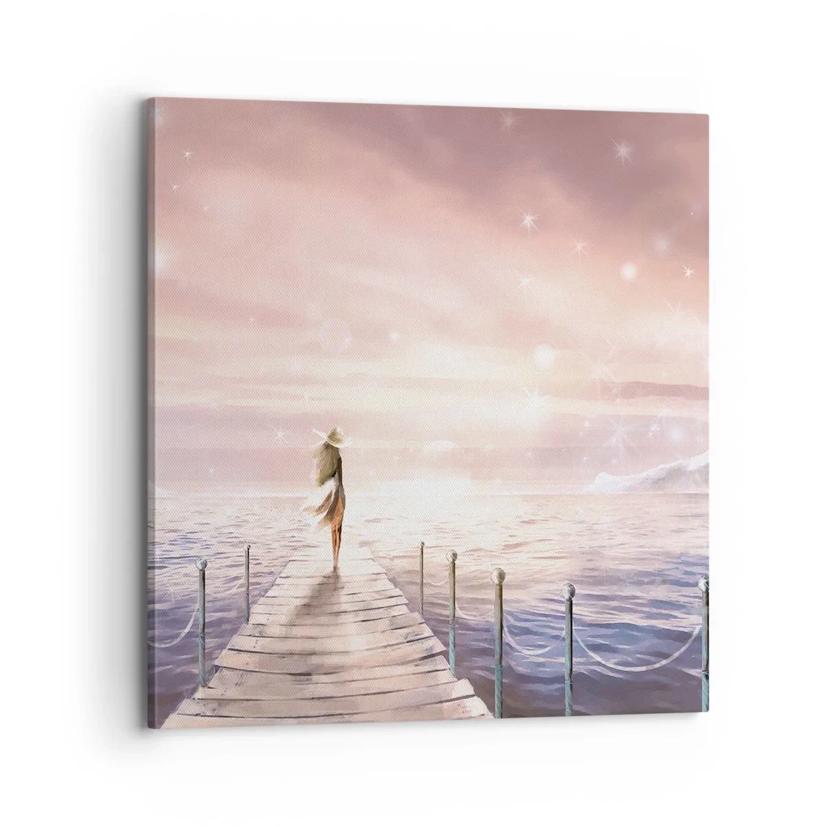 Lærredstryk - Billede på lærred - I lyset af en drøm - 70x70 cm