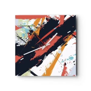 Vægur, Uret - Dynamisk sammensætning - 40x40 cm