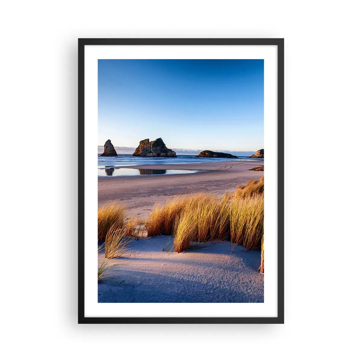 Plakat i sort ramme - For dem, der søger ro - 50x70 cm