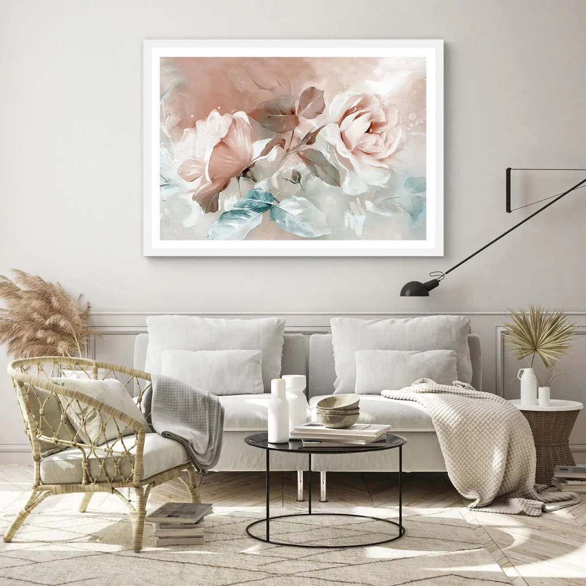 Plakat i hvid ramme - Den romantiske ånd - 70x50 cm