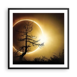 Plakat i sort ramme - Total formørkelse - 60x60 cm