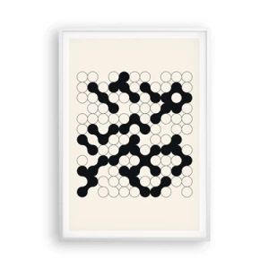 Plakat i hvid ramme - Kinesisk spil - variation - 70x100 cm