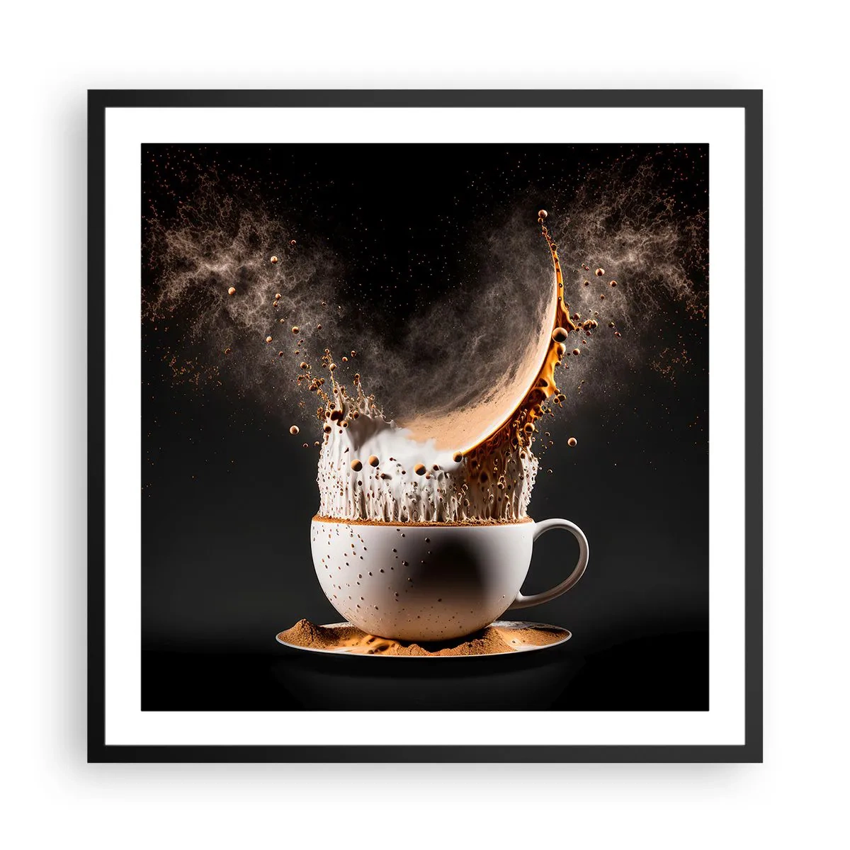 Plakat i sort ramme - En eksplosion af smag - 60x60 cm