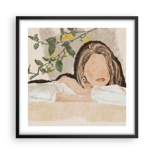 Plakat i sort ramme - Sydstaternes skønhed - 50x50 cm