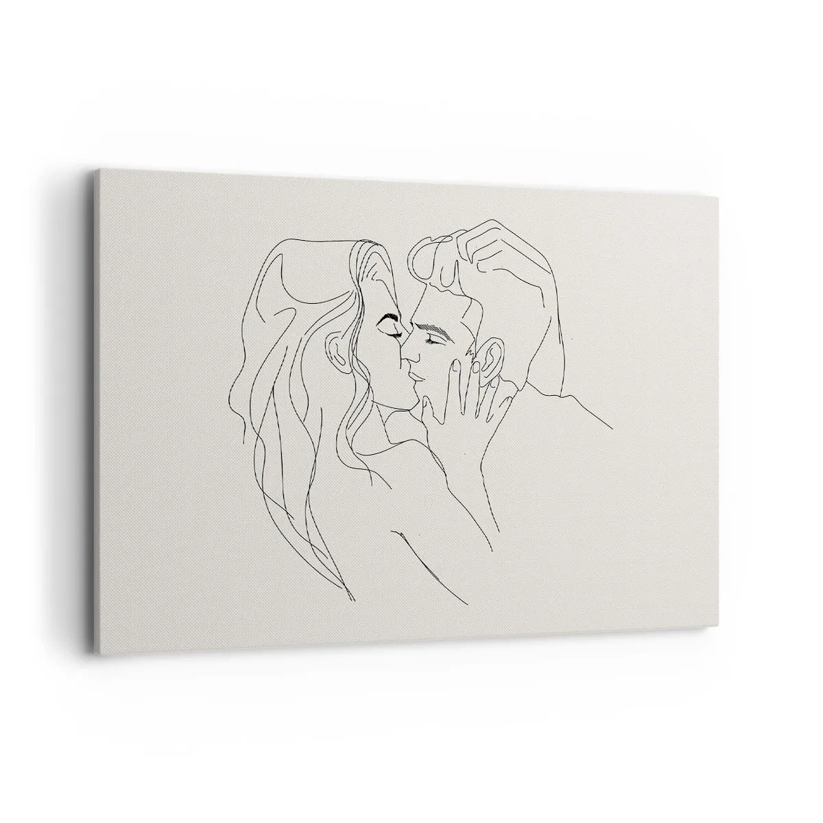 Lærredstryk - Billede på lærred - Forviklet i følelser - 100x70 cm
