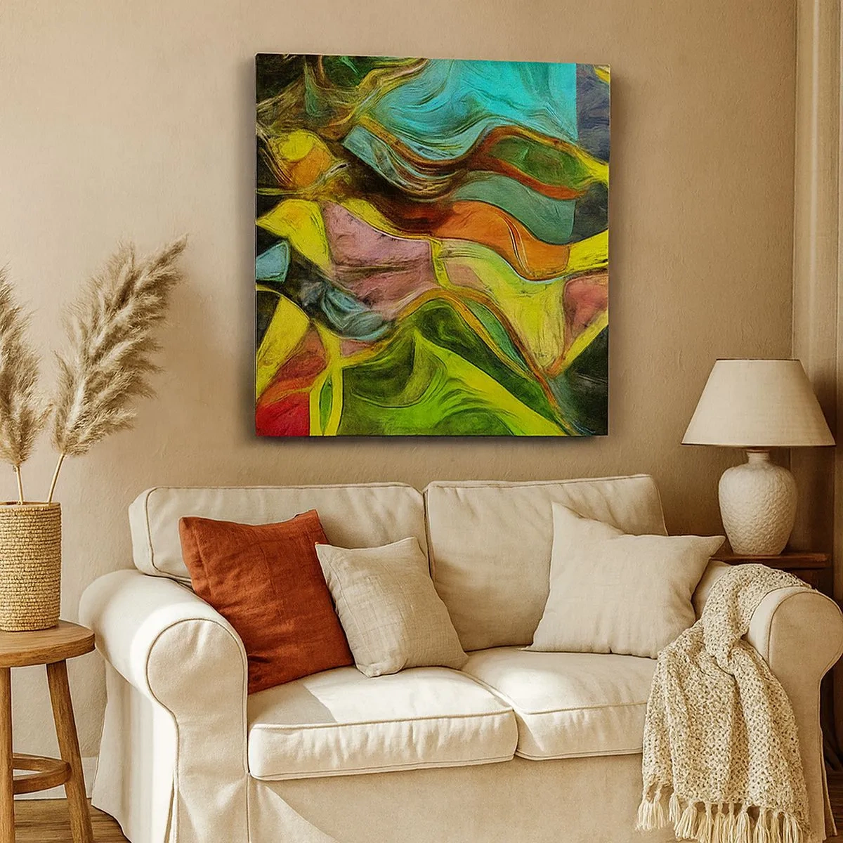 Lærredstryk - Billede på lærred - Bevægelse er liv - 30x30 cm