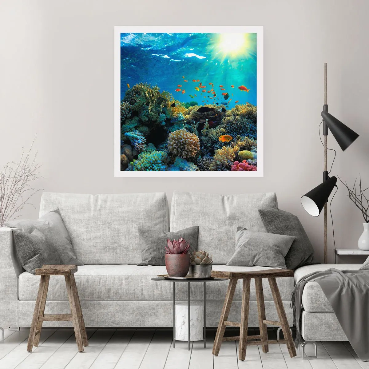 Plakat - Undervandsskatte - 40x40 cm