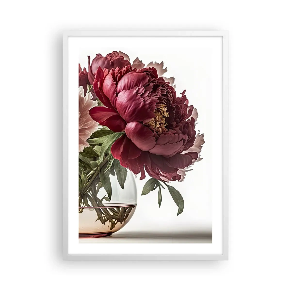 Plakat i hvid ramme - I fuldt flor af skønhed - 50x70 cm