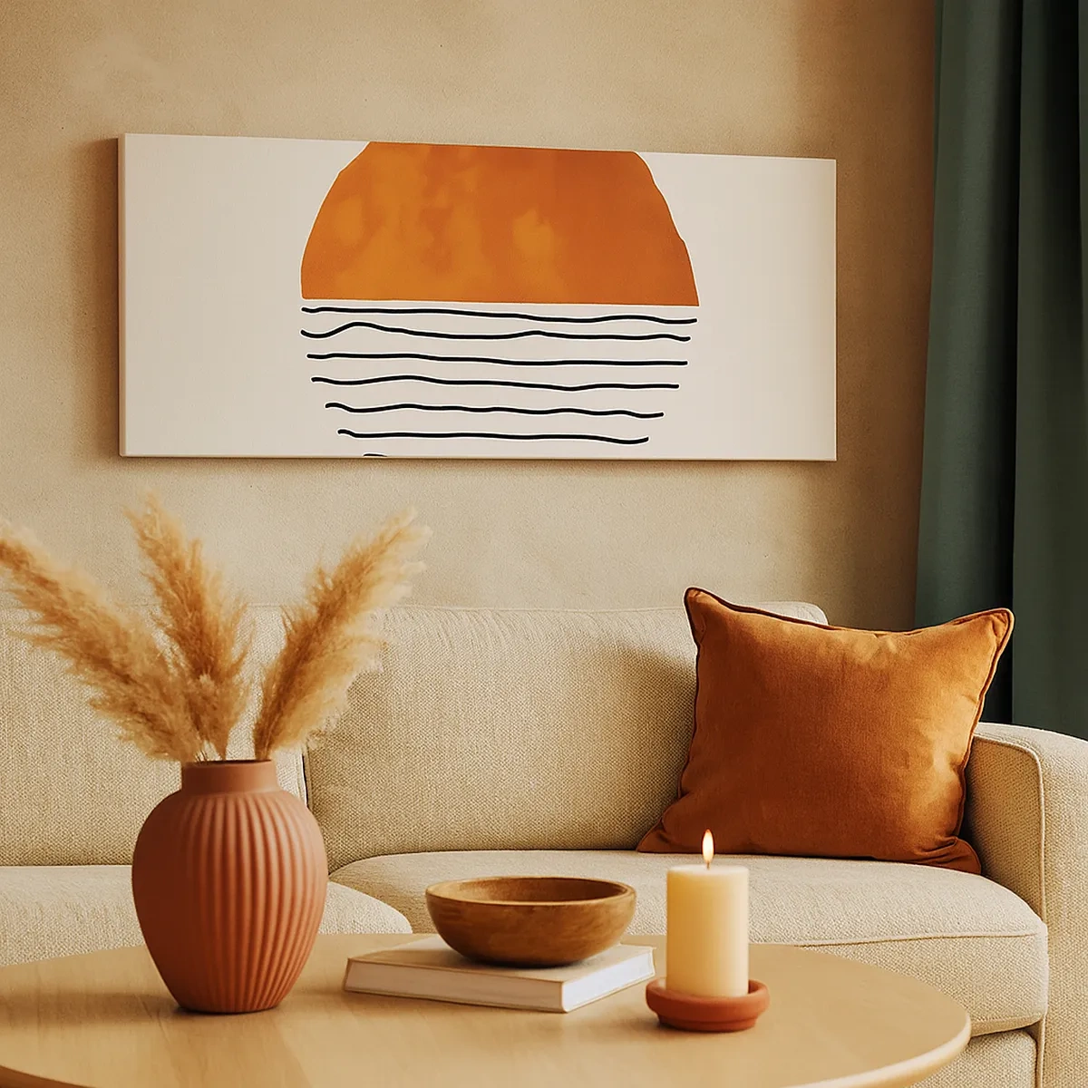 Lærredstryk - Billede på lærred - I en japansk atmosfære - 30x30 cm