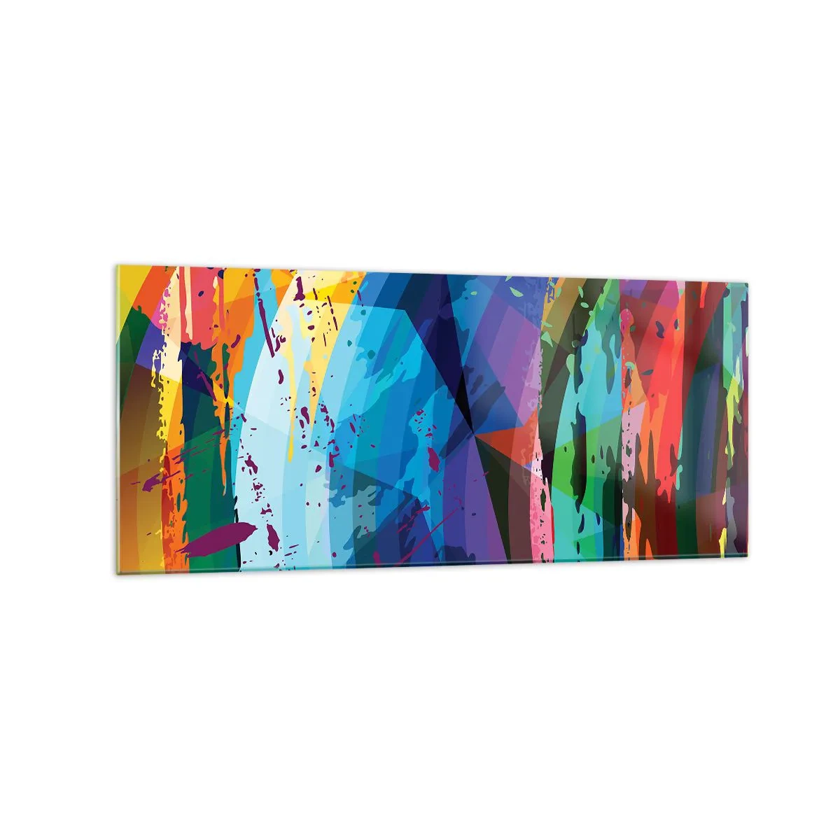 Billede på glas - Farverig svimmelhed - 120x50 cm