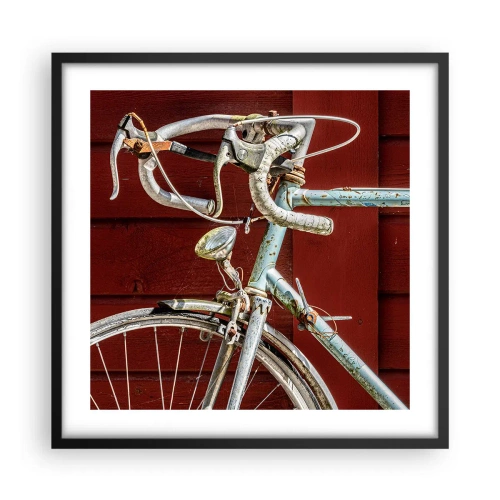 Plakat i sort ramme - Skabt til at sejre - 50x50 cm