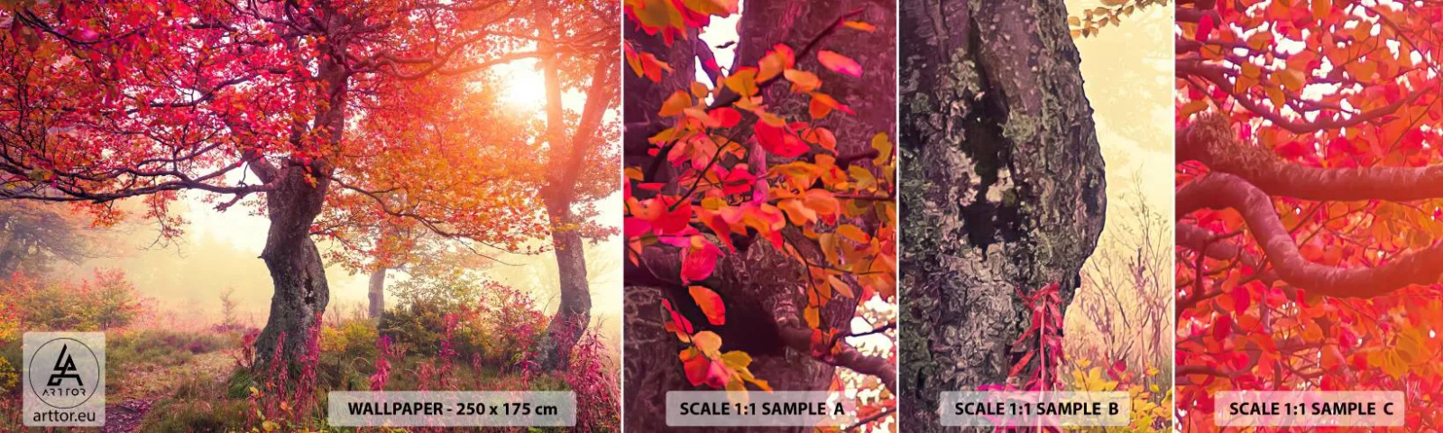 Fototapet Prøve Standard Eco - Et væld af blomstring - Landskab, Parkere, Blomster - 100x30 cm