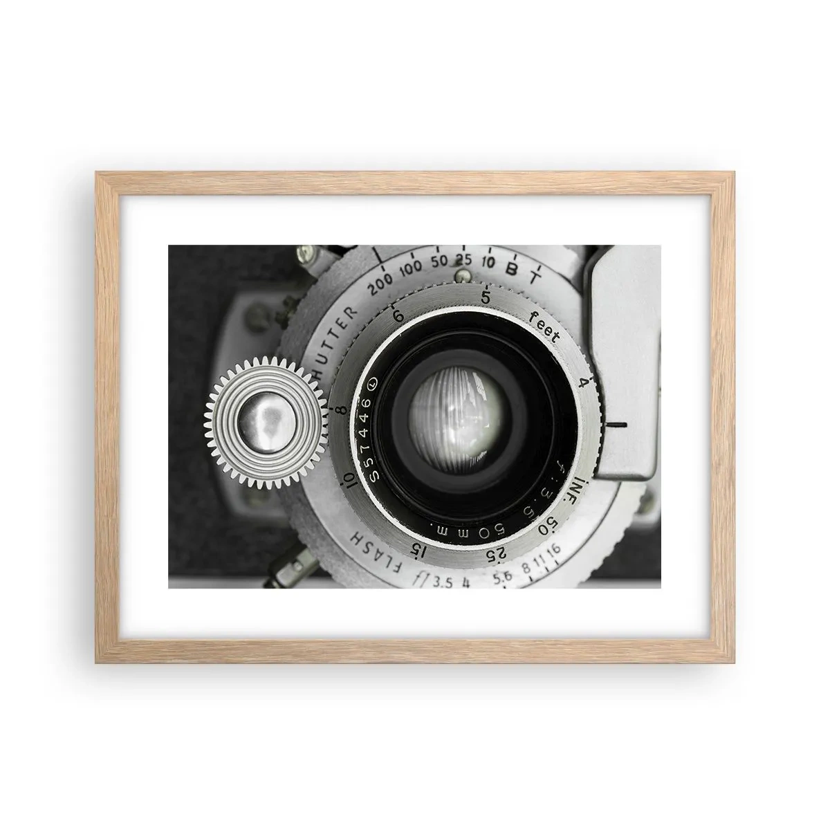 Plakat i ramme af lyst egetræ - Historien om Hollywood - 40x30 cm