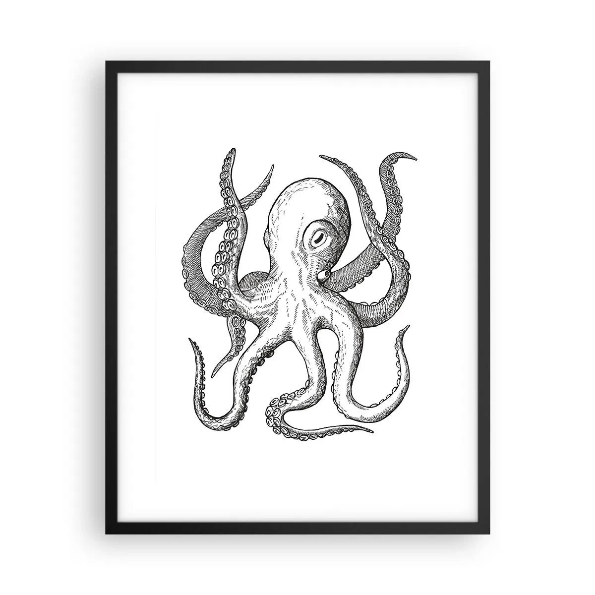 Plakat i sort ramme - Dans med bølger - 40x50 cm