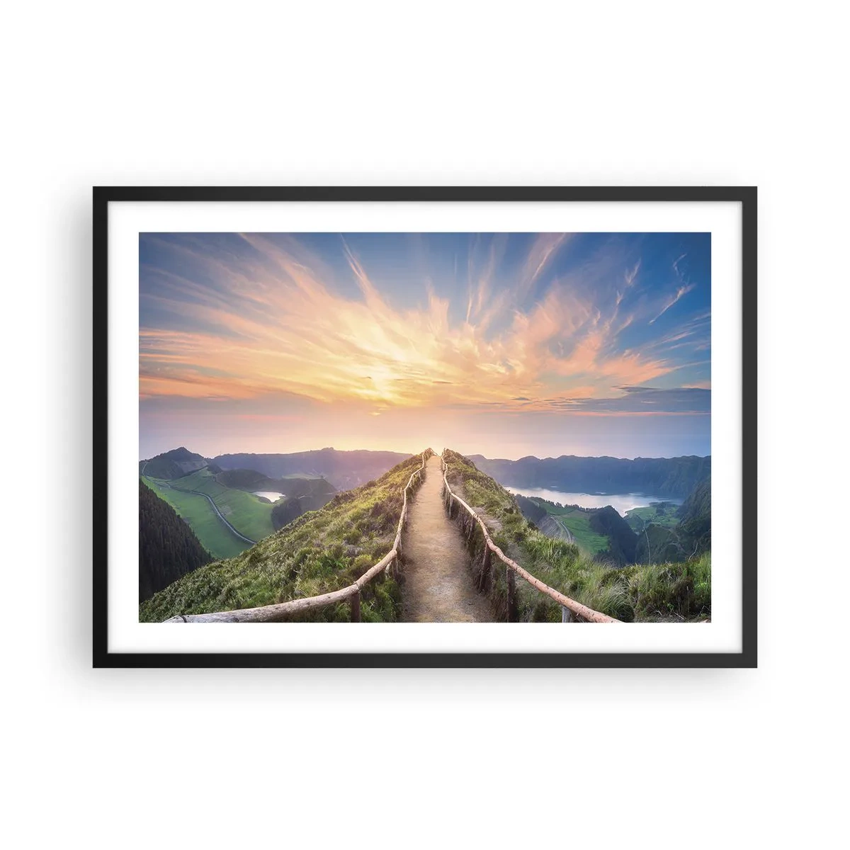Plakat i sort ramme - Tæt på himlen - 70x50 cm