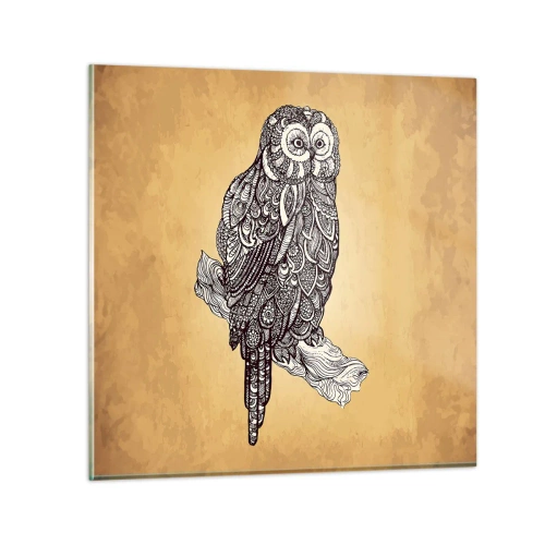 Billede på glas - Indviklede ornamenter af visdom - 70x70 cm