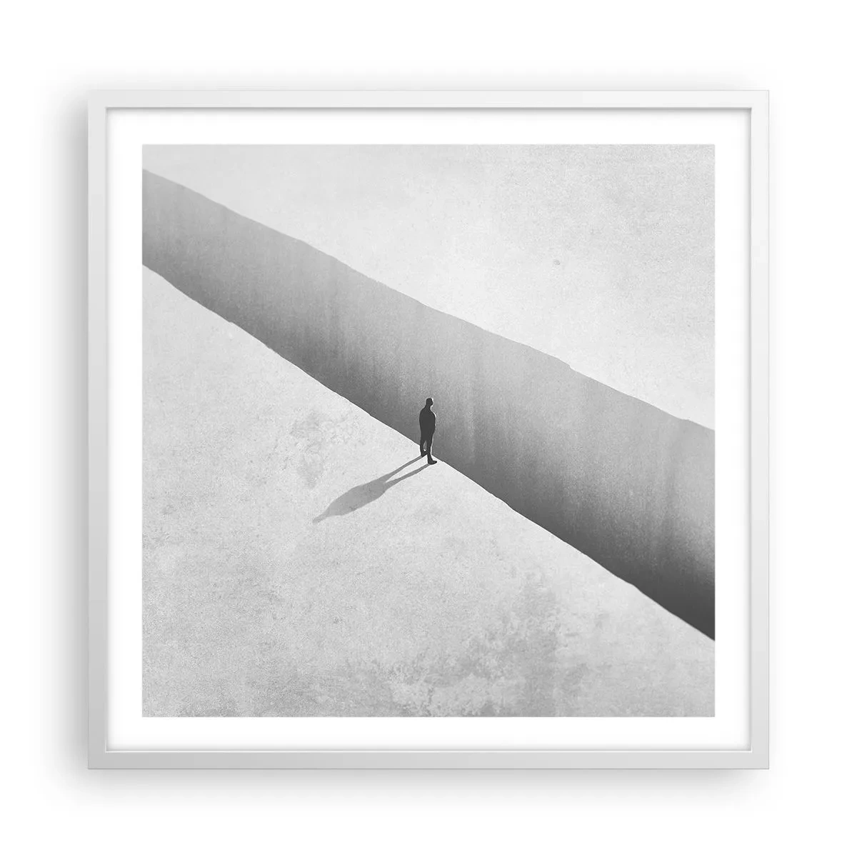 Plakat i hvid ramme - Lys destination - 60x60 cm