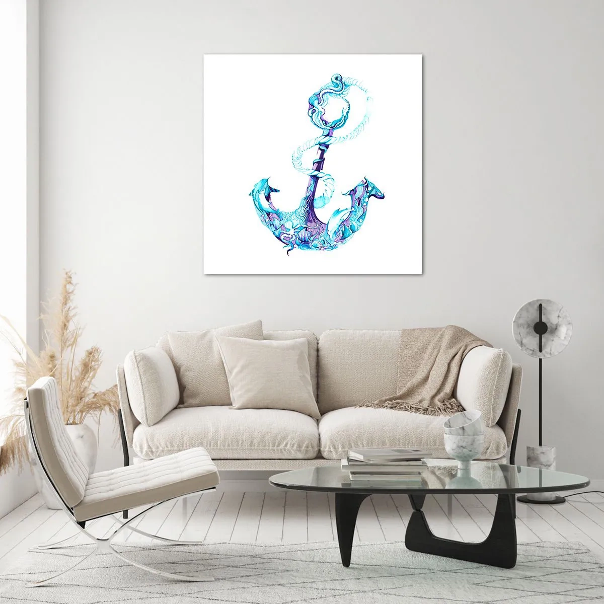 Billede på glas - Forvalter af havets hemmeligheder - 40x40 cm