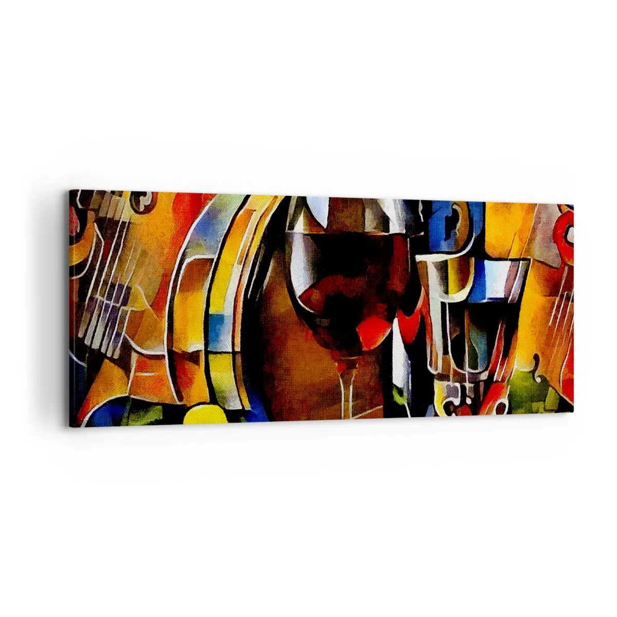 Lærredstryk - Billede på lærred - Og verden bliver mere farverig - 120x50 cm