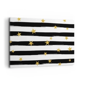 Lærredstryk - Billede på lærred - Vi blev alle født under en heldig stjerne - 100x70 cm