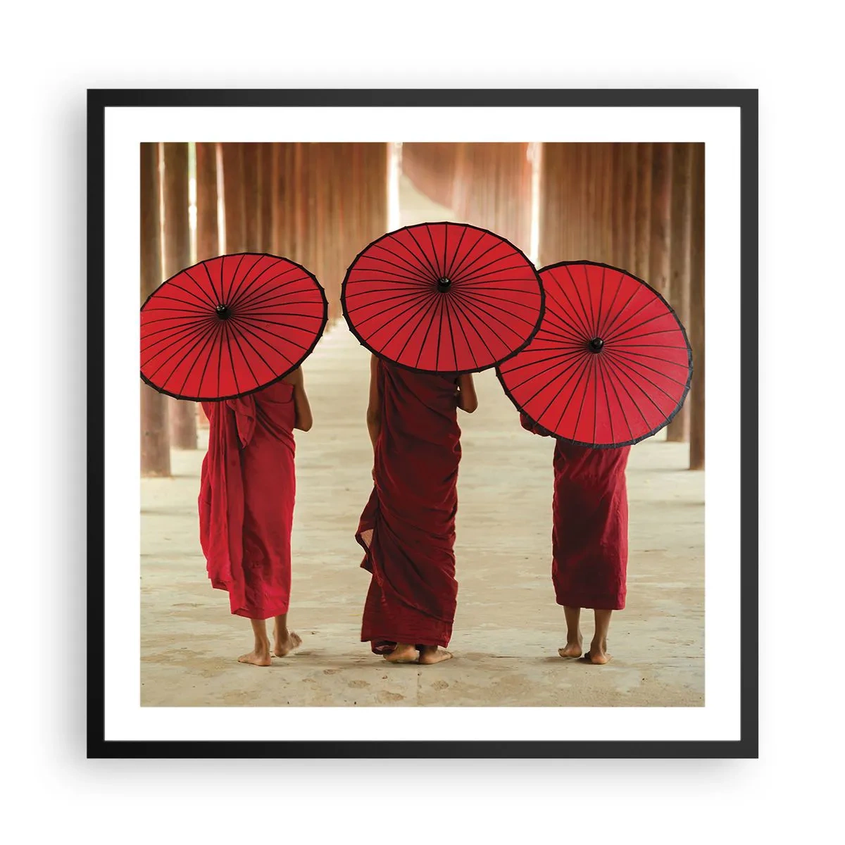 Plakat i sort ramme - På vej til det rene land - 60x60 cm