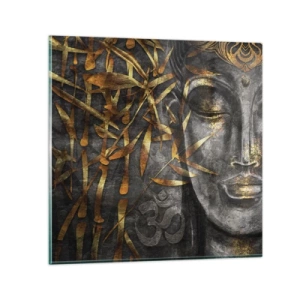 Billede på glas - Mærk freden - 70x70 cm