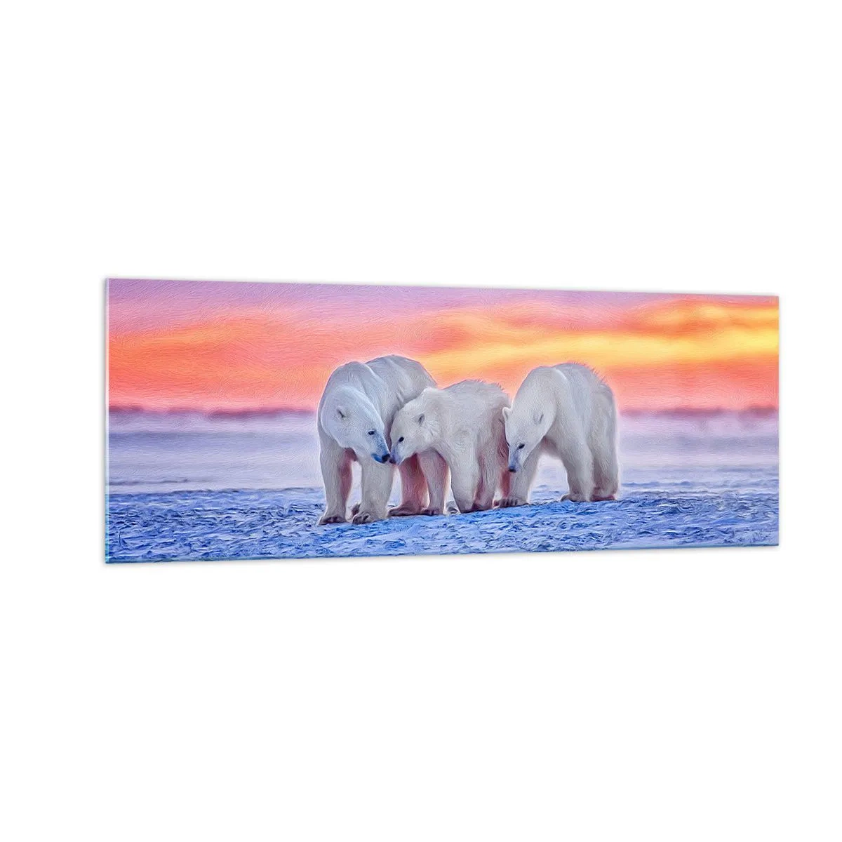 Billede på glas - Familievarme er nok - 140x50 cm