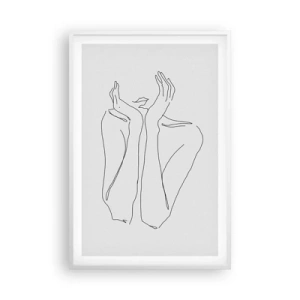 Plakat i hvid ramme - Hvad piger drømmer om - 61x91 cm