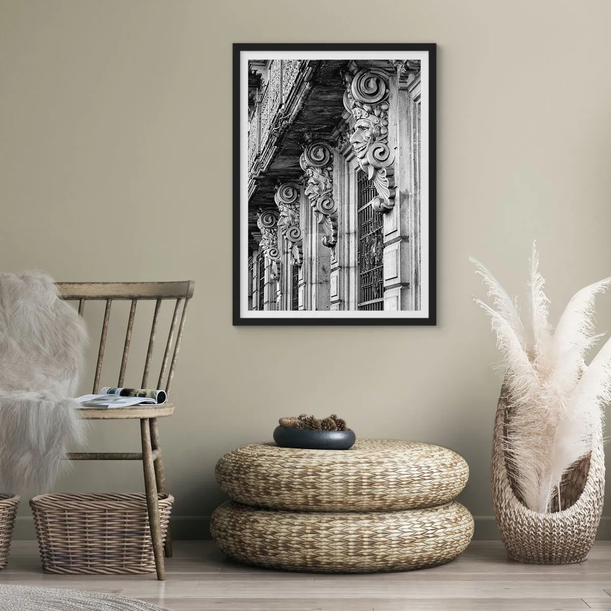 Plakat i sort ramme - Fantastiske Barcelona - 50x70cm - Fantastiske Barcelona - Moderne vægdekoration til stue og soveværelse ARTTOR