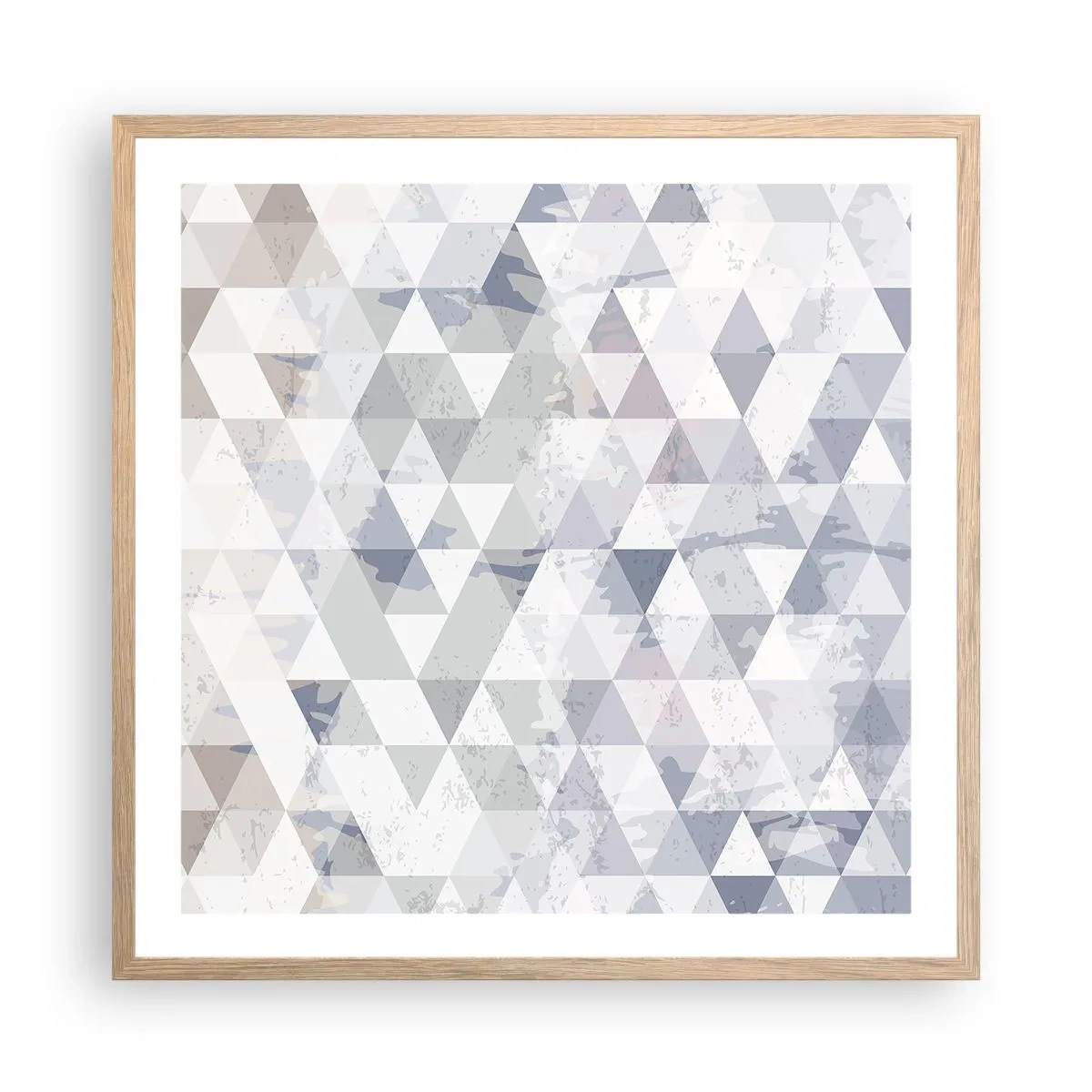 Plakat i ramme af lyst egetræ - I takt på tre - 60x60 cm