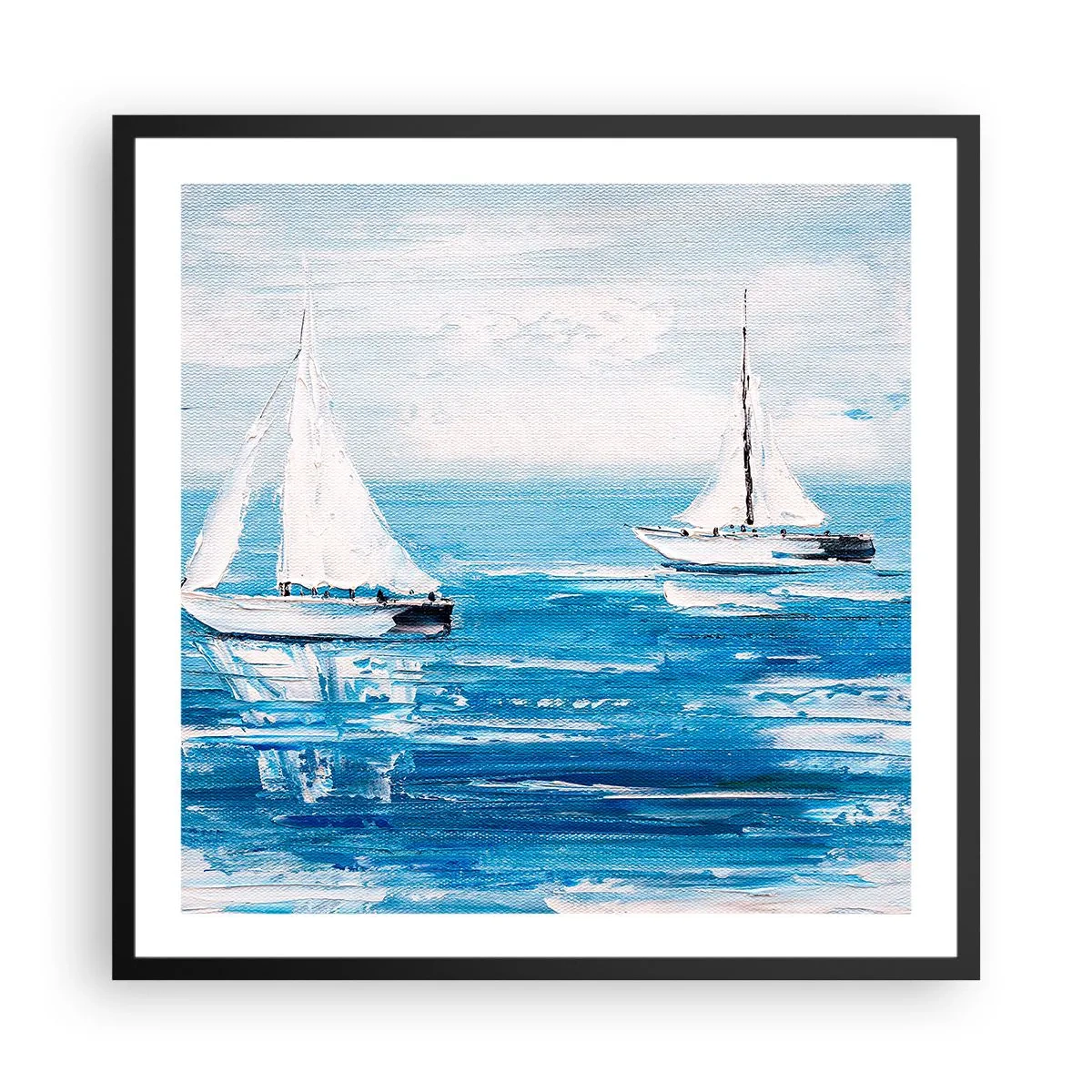 Plakat i sort ramme - Med en ven ved din side - 60x60 cm